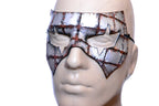 Handmade Genuine Leather Mask in Rusted Steel Pattern by Rockwell Masks