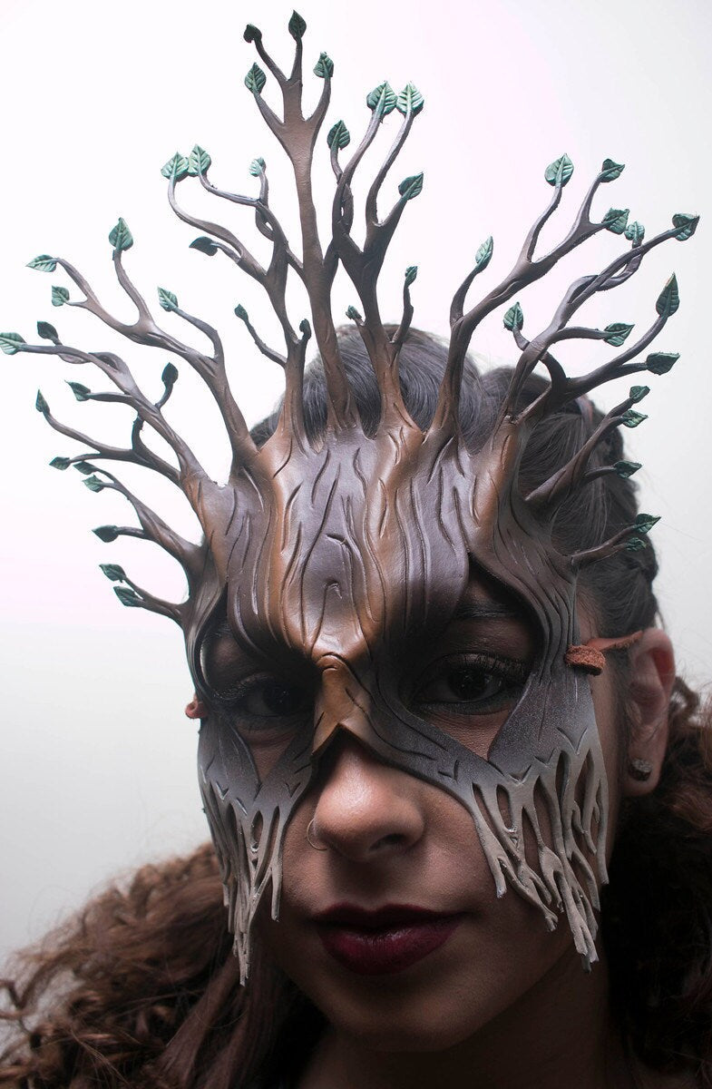 Summer - Handmade Genuine Leather Mask by Rockwell Masks
