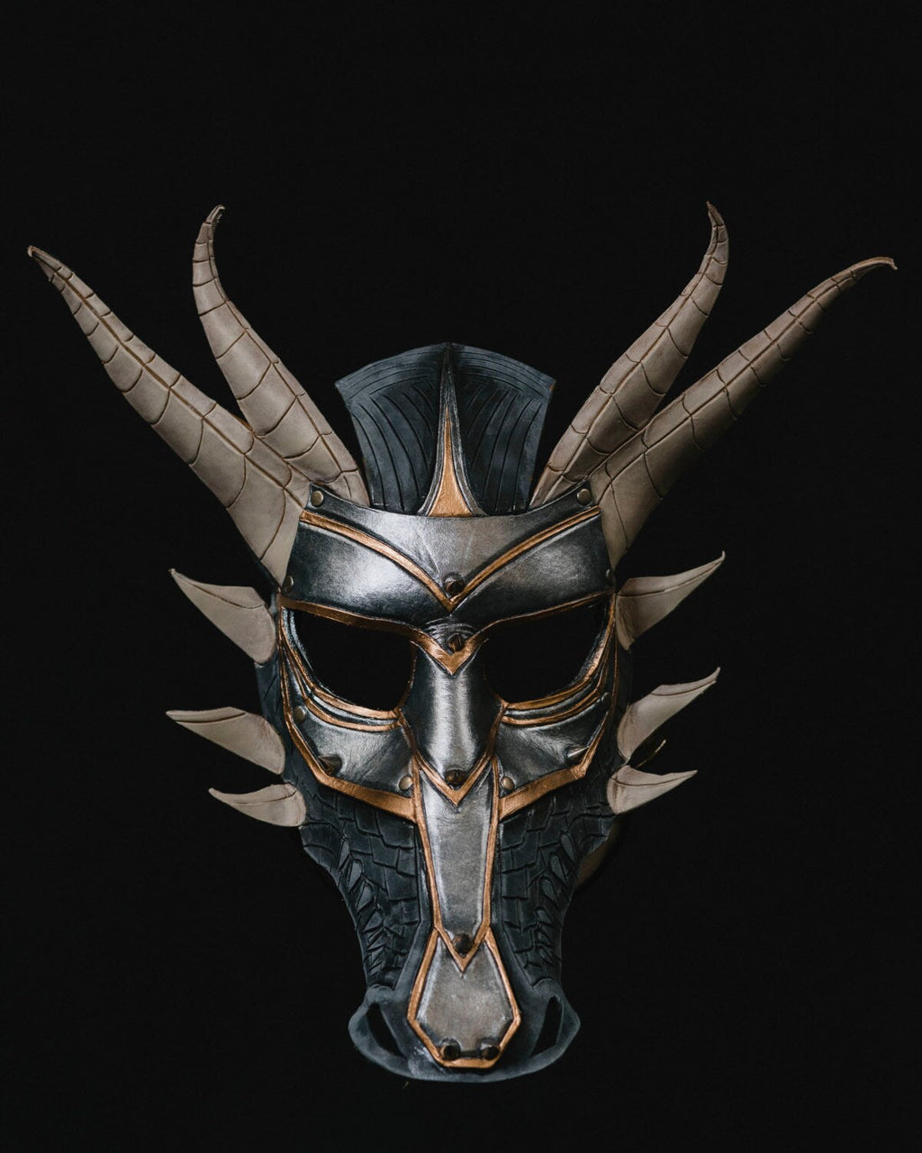 Dragon Handmade Genuine Leather Mask by Rockwell Masks