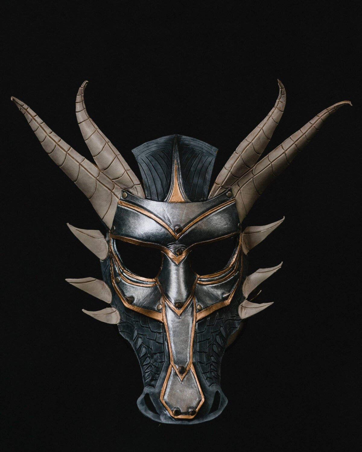 Dragon Handmade Genuine Leather Mask by Rockwell Masks