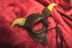 Beast of the Opera - Handmade Genuine Leather Mask with Horns in Natural Colors by Rockwell Masks