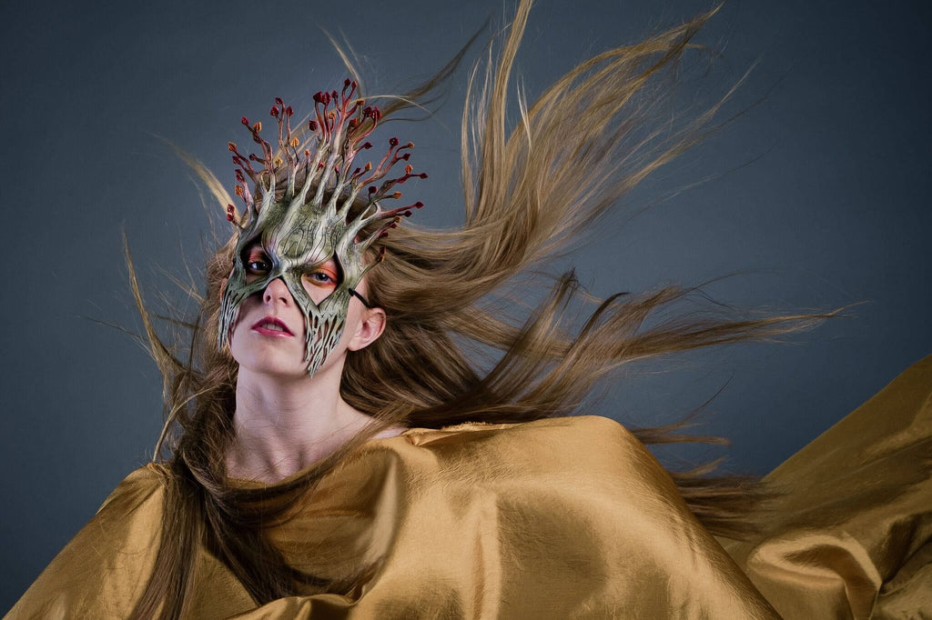 Fall - Handmade Genuine Leather Mask by Rockwell Masks