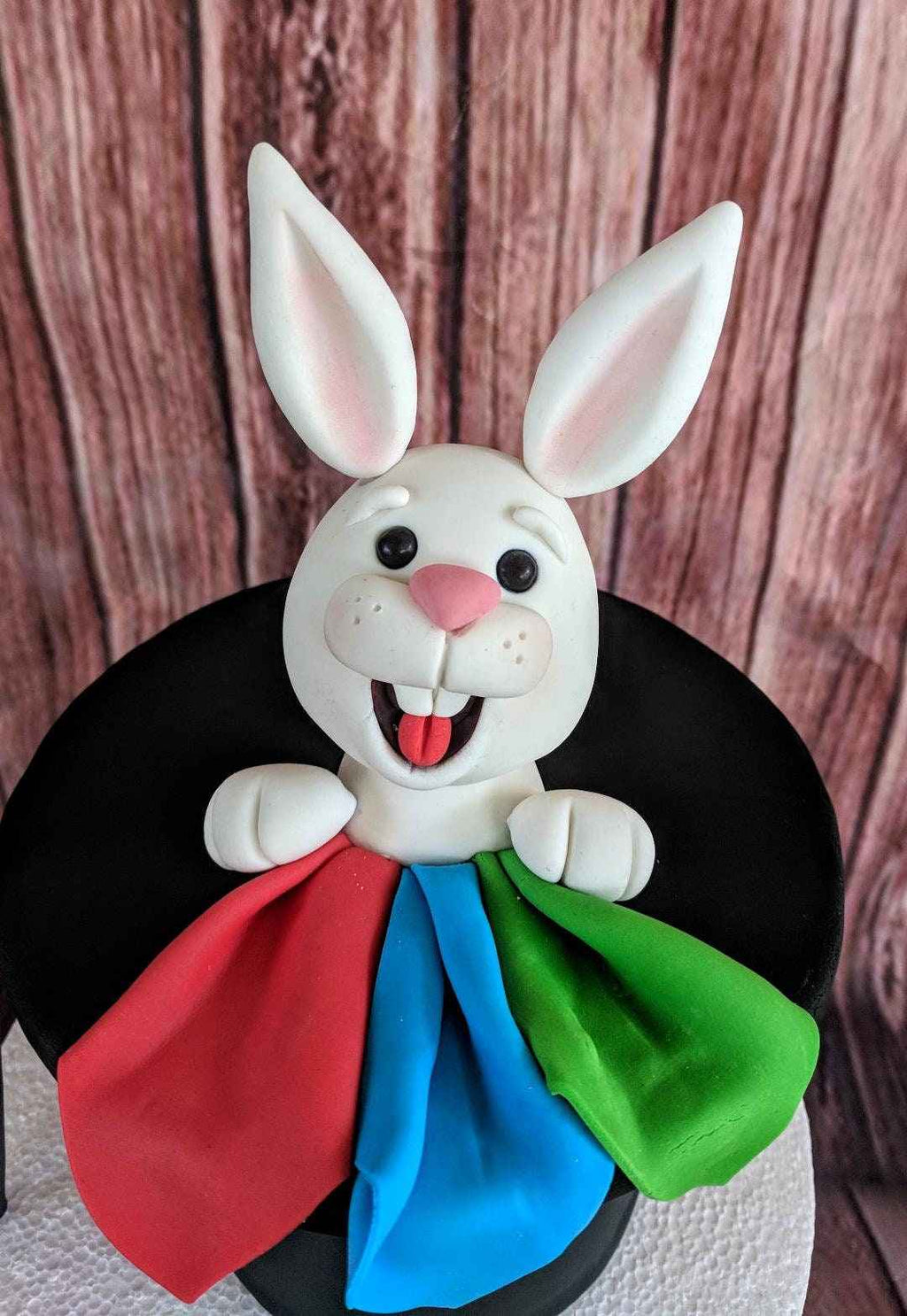 Fondant Magic theme cake topper set magic rabbit