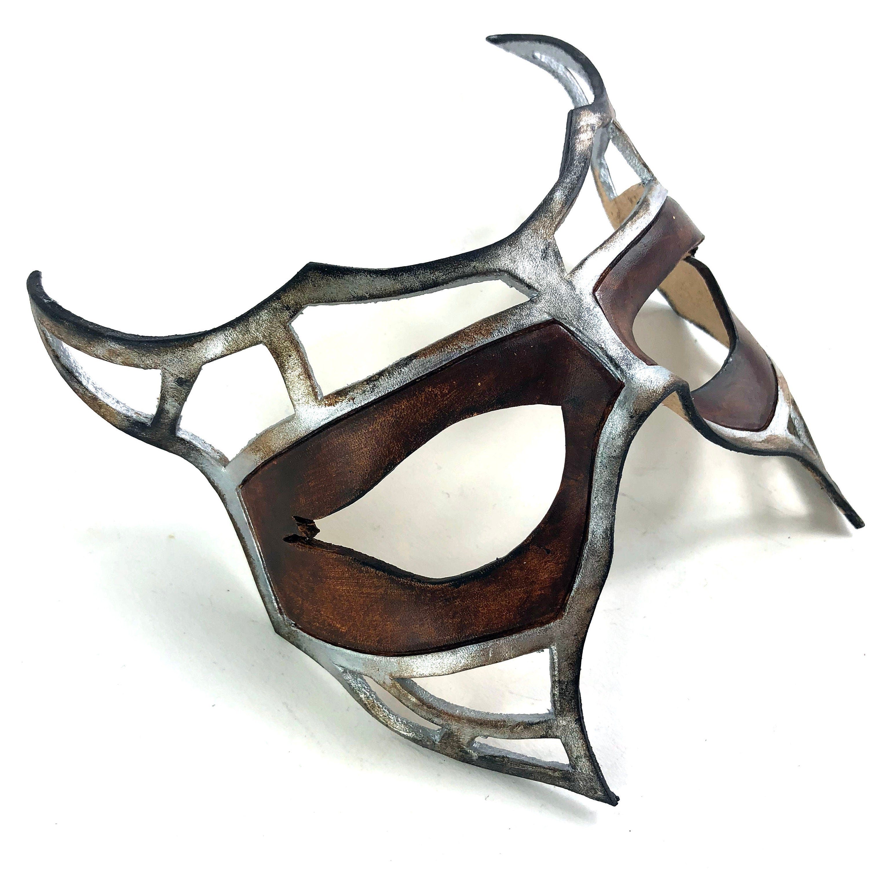 Handcrafted Genuine Leather Royal Warrior Mask by Rockwell Masks