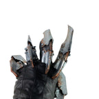 One Set of Two Handcrafted Genuine Leather Gloves with Claws in Rusted Metal Paint by Rockwell Masks