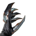 One Set of Two Handcrafted Genuine Leather Gloves with Claws in Rusted Metal Paint by Rockwell Masks
