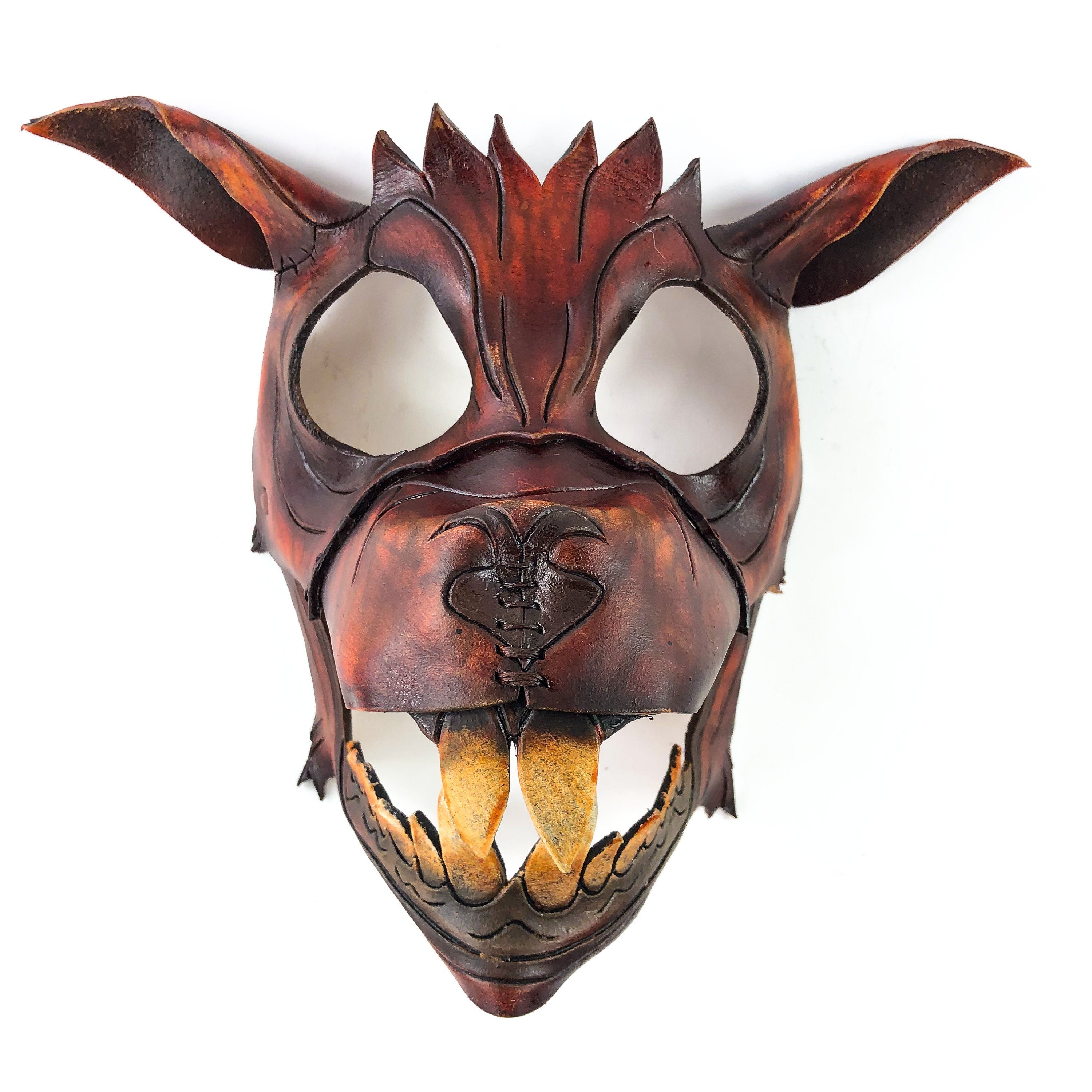Handcrafted Genuine Leather Flying Squirrel Design by Rockwell Masks