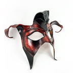 Jester Handmade Genuine Leather Mask in Brown by Rockwell Masks