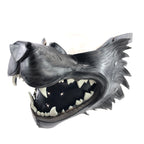 Black Wolf Handmade Genuine Leather Riding Mouth Mask by Rockwell Masks