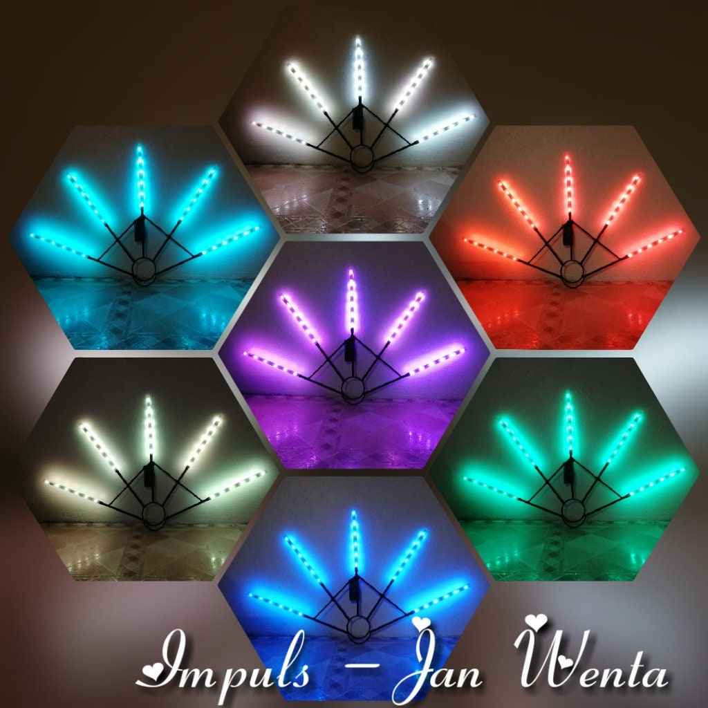 Multicolor LED Dance Fans, Remote Control, Festival Rave Props