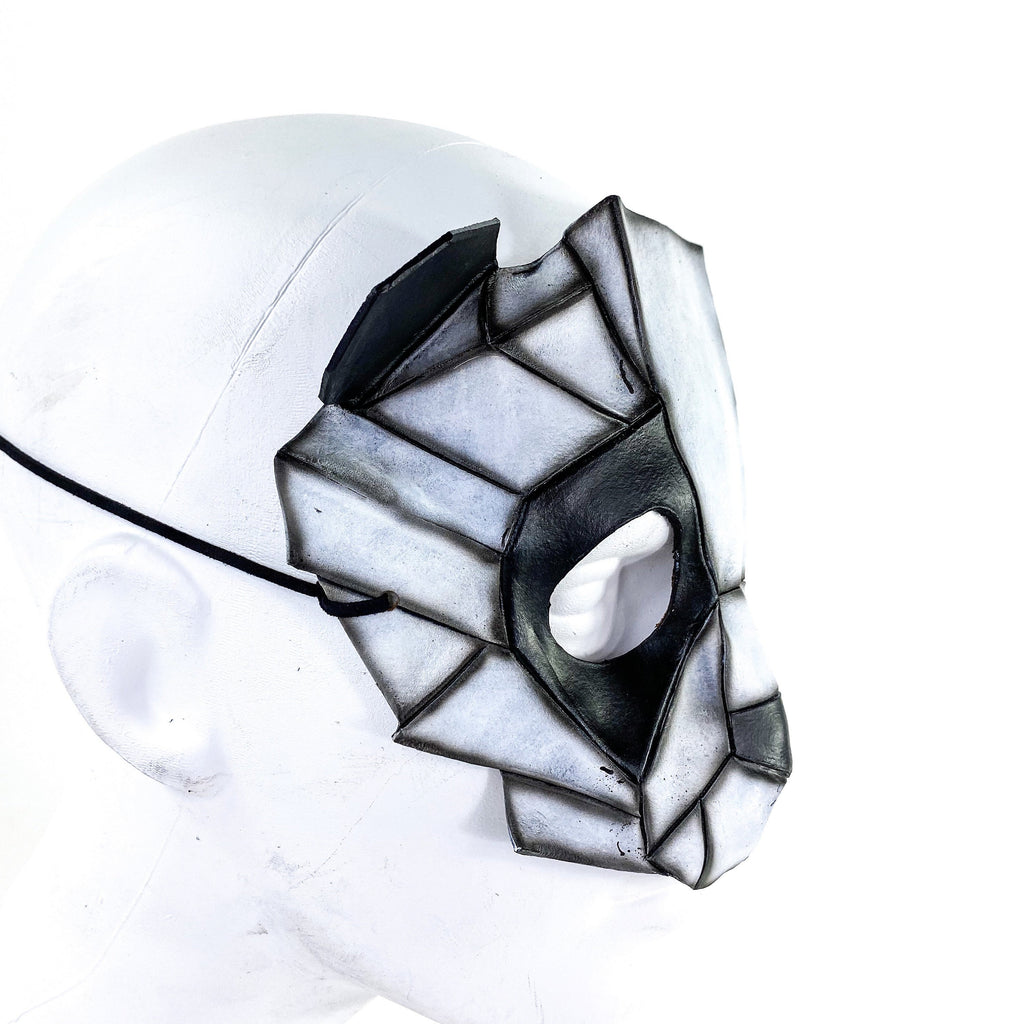 Geometric Panda Bear Leather Mask by Rockwell Masks