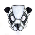 Geometric Panda Bear Leather Mask by Rockwell Masks