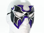Super Hero Wrestling Mask Handmade Genuine Leather Mask in Purple and Silver by Rockwell Masks