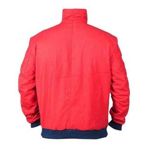 Handmade California Baywatch Lifeguard Bomber Jacket - Red Cotton Cosplay Beach Style - Big Tim's Magic Emporium