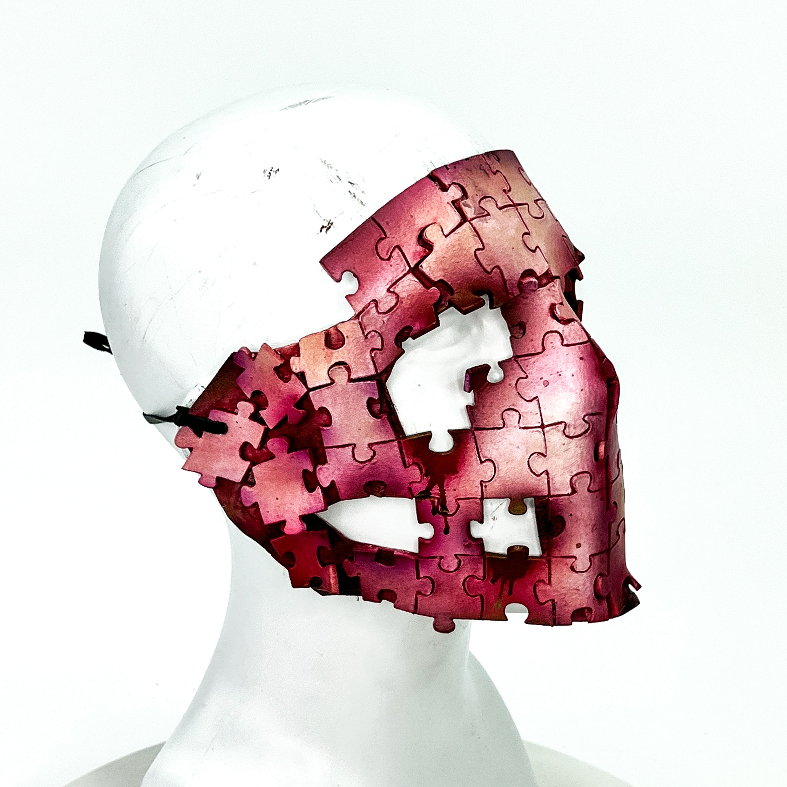 Flesh Puzzle Handmade Genuine Leather Mask by Rockwell Masks