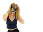 Handmade Genuine Leather Cat Mask by Rockwell Masks