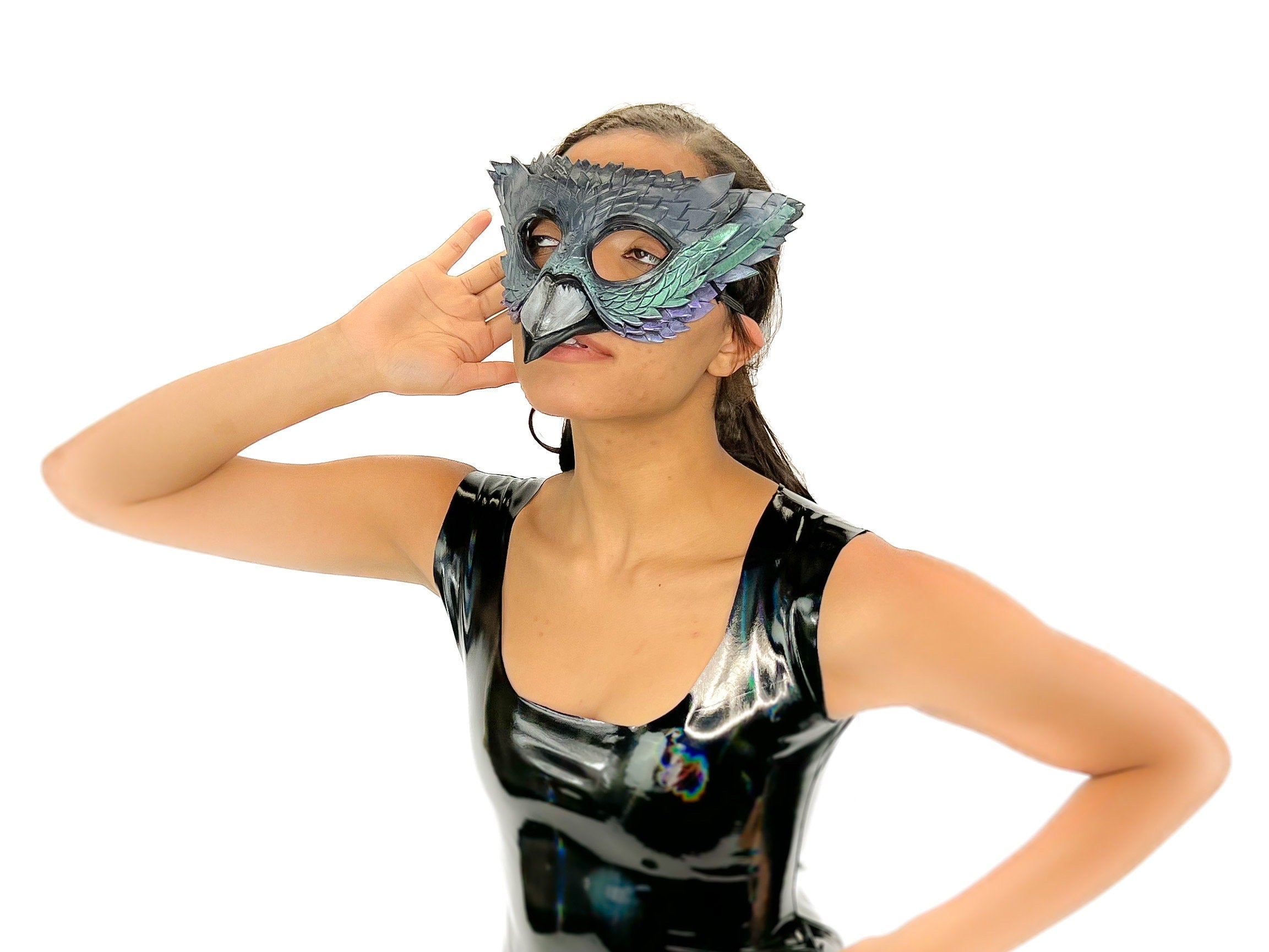 Pigeon Handmade Genuine Leather Mask by Rockwell Masks