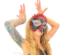 Red Raven Handmade Genuine Leather Mask by Rockwell Masks