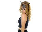 Handmade Genuine Leather Cat Mask by Rockwell Masks