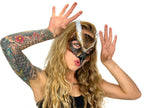 Layered Eagle Owl Handmade Genuine Leather Mask by Rockwell Masks