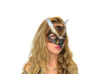 Layered Eagle Owl Handmade Genuine Leather Mask by Rockwell Masks