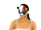 Geometric Rainbow Panda Bear Leather Mask by Rockwell Masks