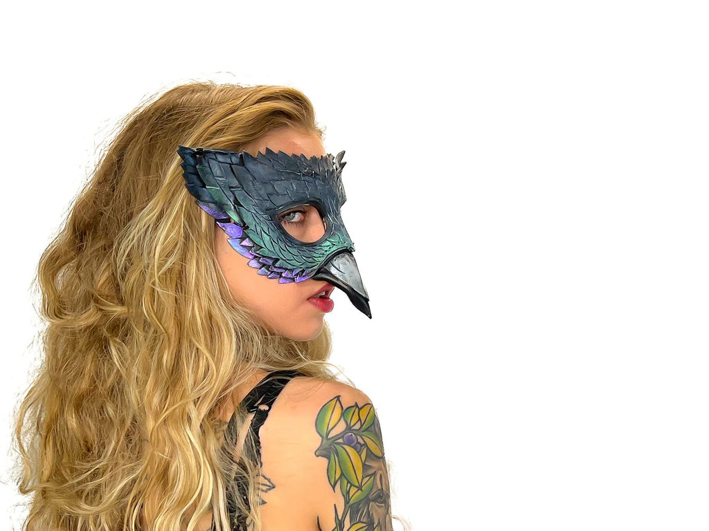 Pigeon Handmade Genuine Leather Mask by Rockwell Masks