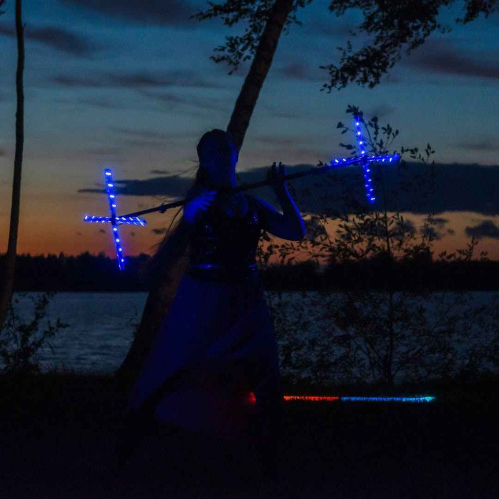 RGB LED Dragon Staff with Remote, Festival Dance Prop