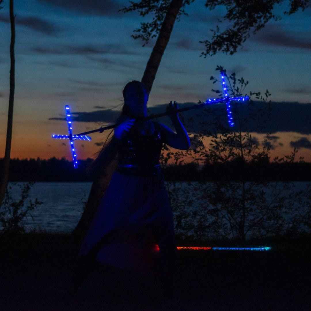 RGB LED Dragon Staff with Remote, Festival Dance Prop