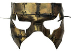 Handmade Genuine Leather Mask in Black and Gold by Rockwell Masks
