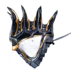Masquerade Crown Mask of Handmade Genuine Leather in Metallics by Rockwell Masks