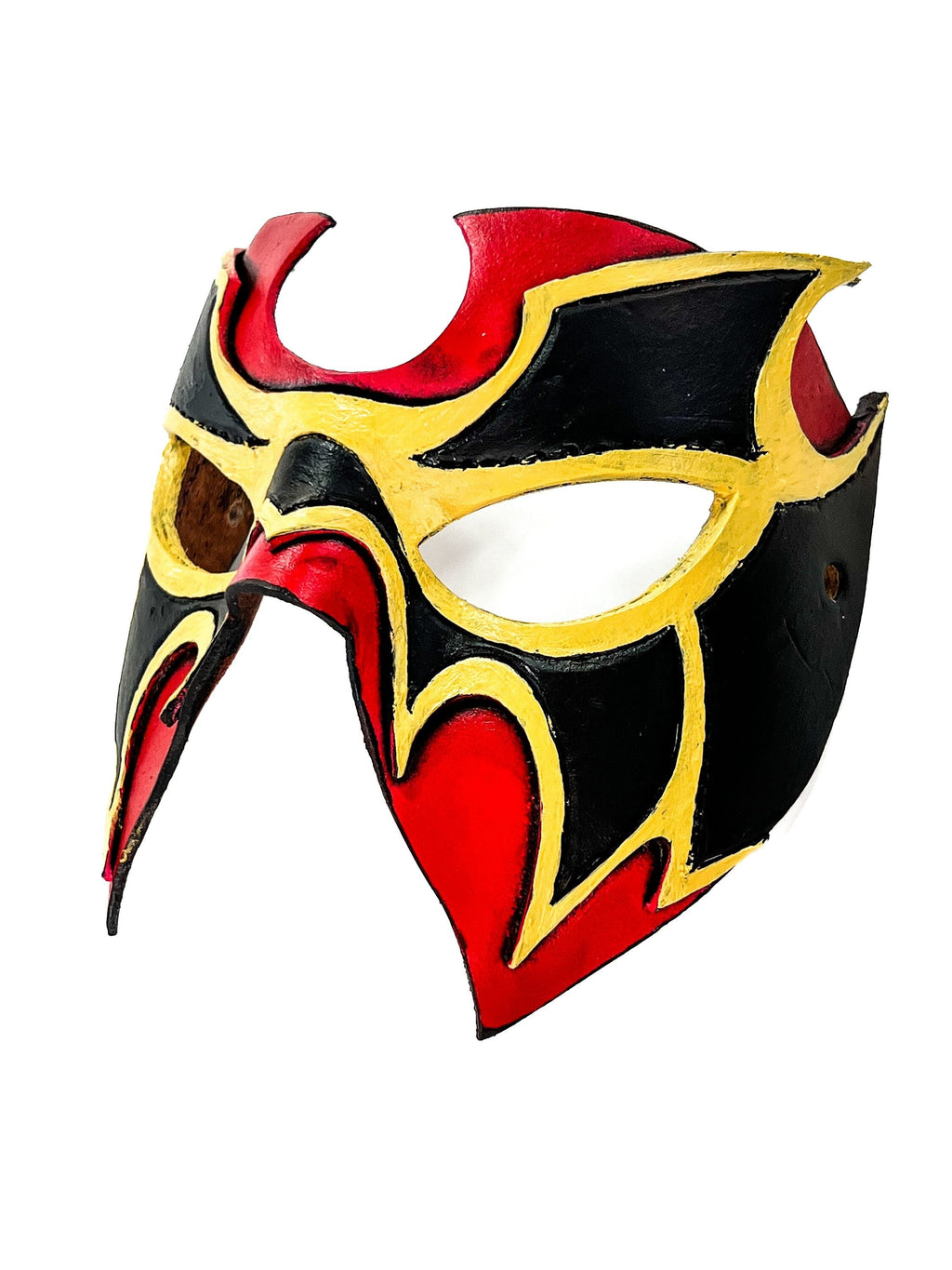 Super Hero Wrestling Mask Handmade Genuine Leather Mask by Rockwell Masks