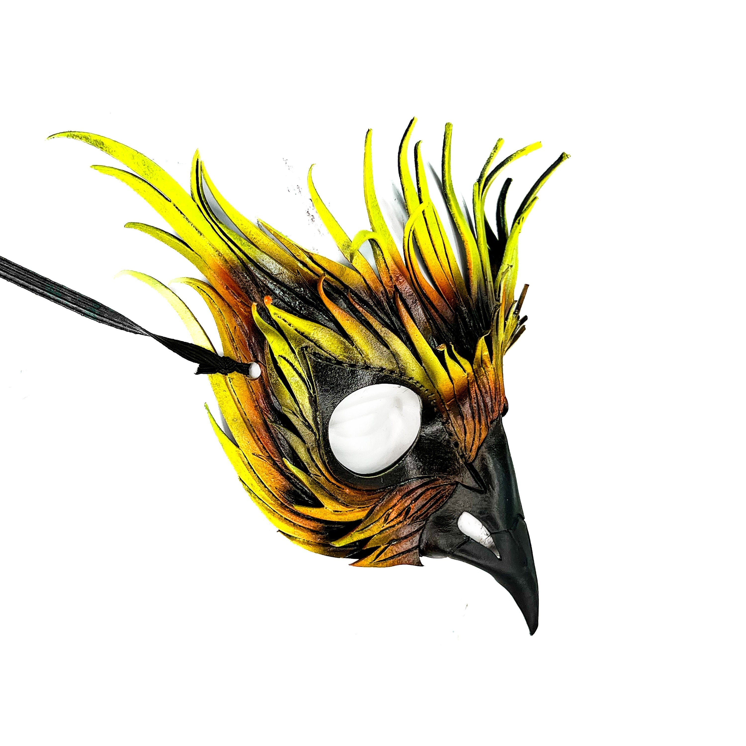 Layered Phoenix Handmade Genuine Leather Mask by Rockwell Masks