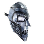 Genuine Leather Mask - Weathered Steel Paint - Handmade Full Face Cover for Masquerades Halloween or Cosplay Costume by Rockwell Masks