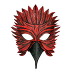 Red Bird Handmade Genuine Leather Mask by Rockwell Masks
