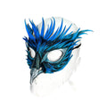 Layered Blue Phoenix Handmade Genuine Leather Mask by Rockwell Masks