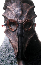 Steampunk Inspired Handmade Genuine Leather Mask in Brown by Rockwell Masks