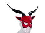 Krampus Handmade Genuine Leather Mask for Masquerade Cosplay or Halloween Costumes by Rockwell Masks