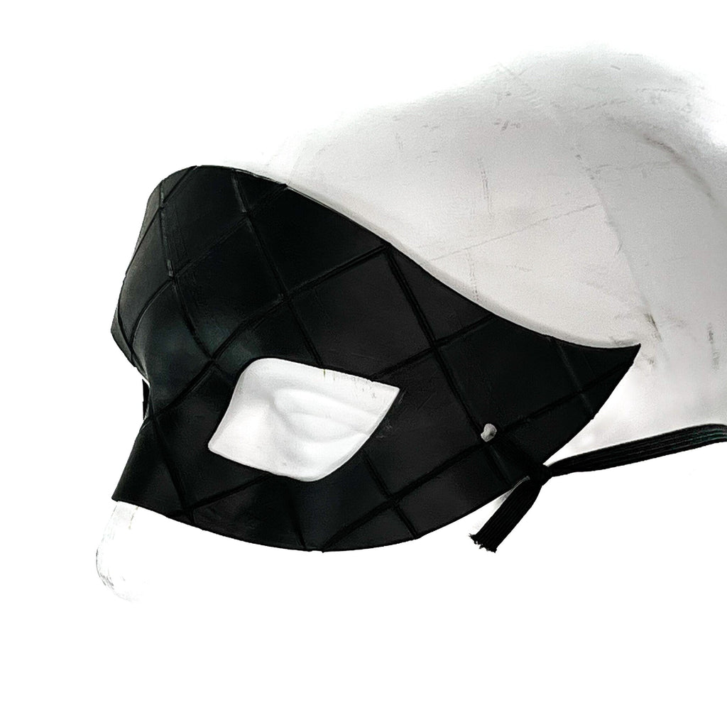 Masquerade Handmade Genuine Leather Mask in Black for Masquerades Halloween or Cosplay by Rockwell Masks