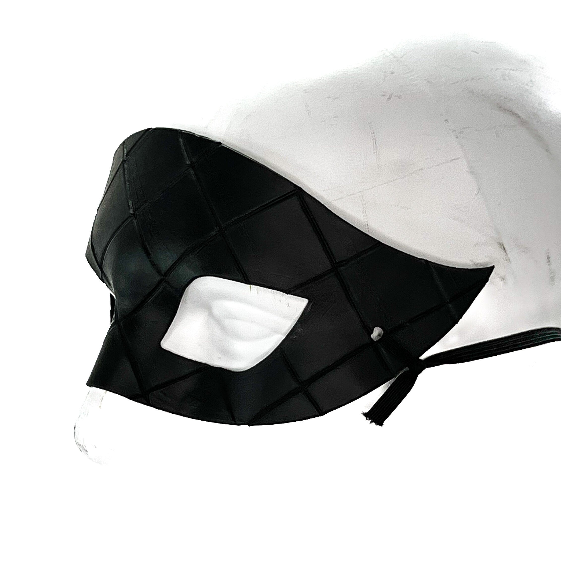 Masquerade Handmade Genuine Leather Mask in Black for Masquerades Halloween or Cosplay by Rockwell Masks