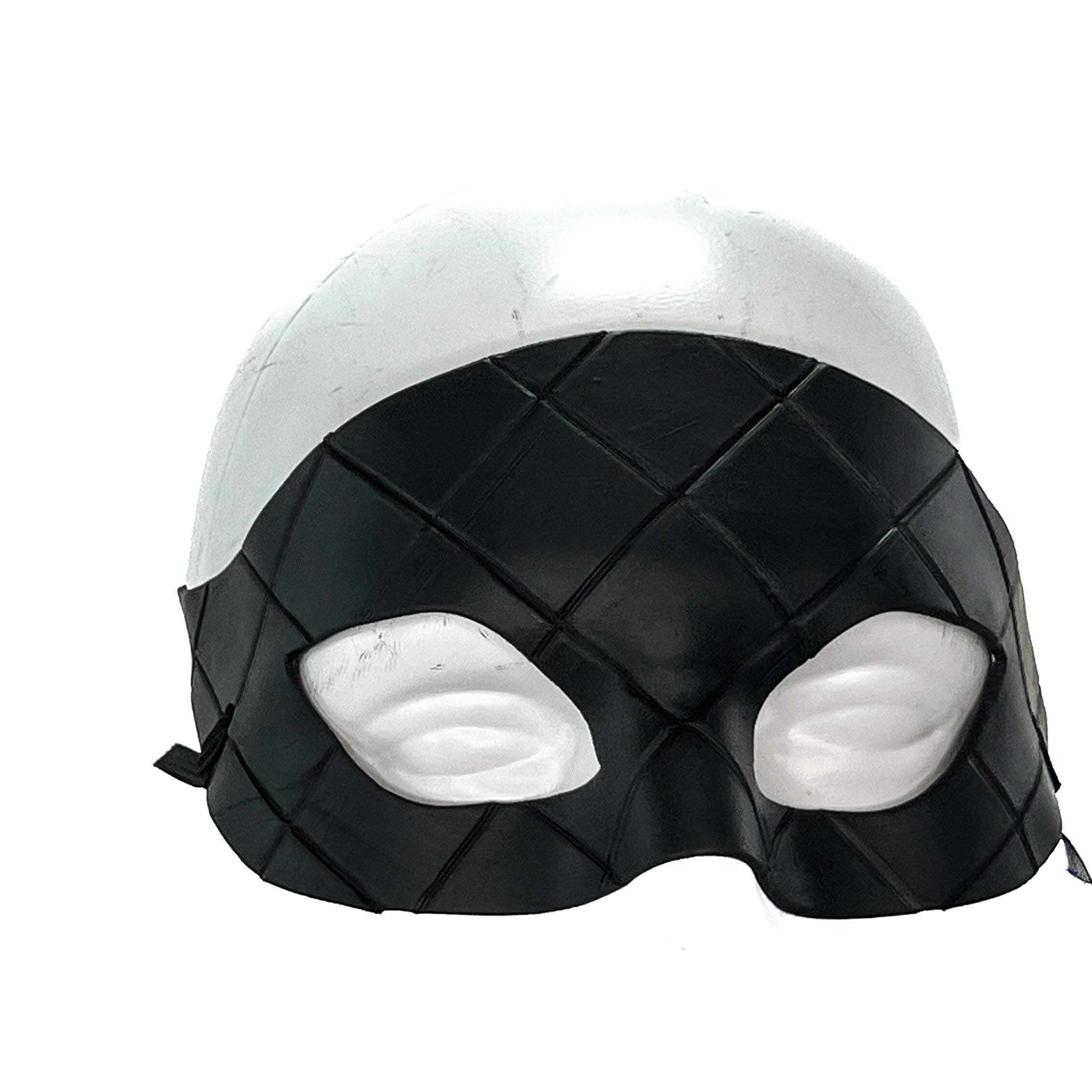Masquerade Handmade Genuine Leather Mask in Black for Masquerades Halloween or Cosplay by Rockwell Masks