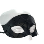 Masquerade Handmade Genuine Leather Mask in Black for Masquerades Halloween or Cosplay by Rockwell Masks