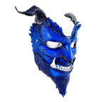 The Beast - Handmade Genuine Leather Mask with Horns in Natural Colors by Rockwell Masks