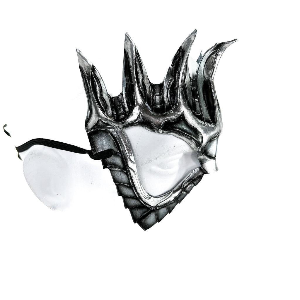 Masquerade Crown Mask of Handmade Genuine Leather in Metallics by Rockwell Masks