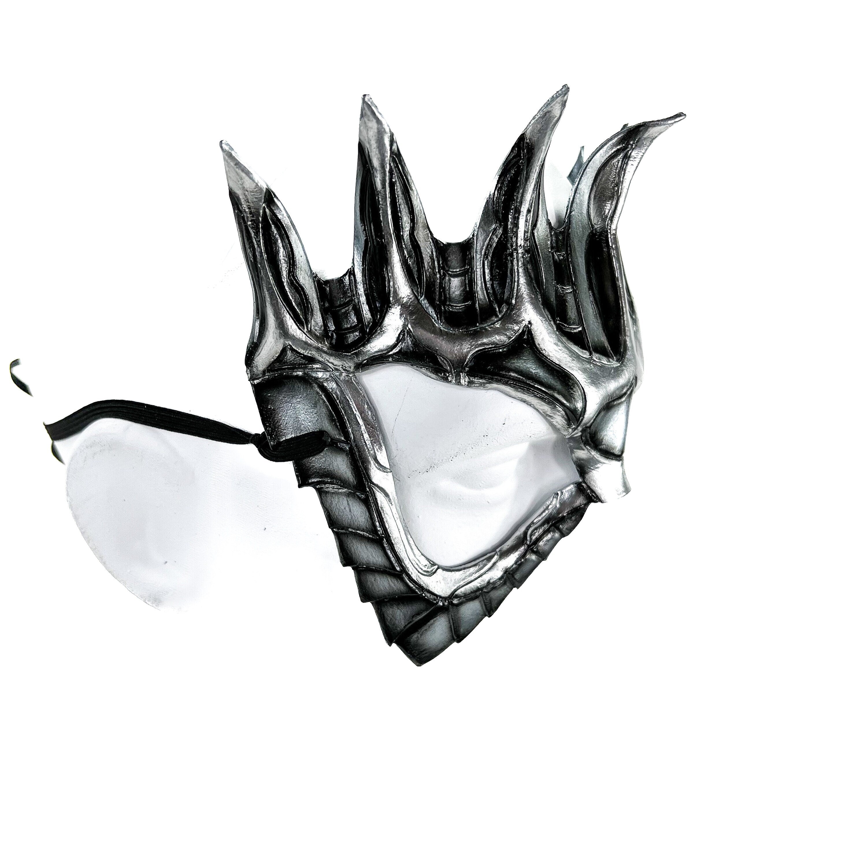 Masquerade Crown Mask of Handmade Genuine Leather in Metallics by Rockwell Masks