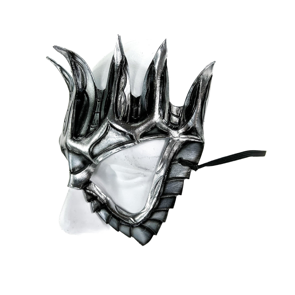 Masquerade Crown Mask of Handmade Genuine Leather in Metallics by Rockwell Masks