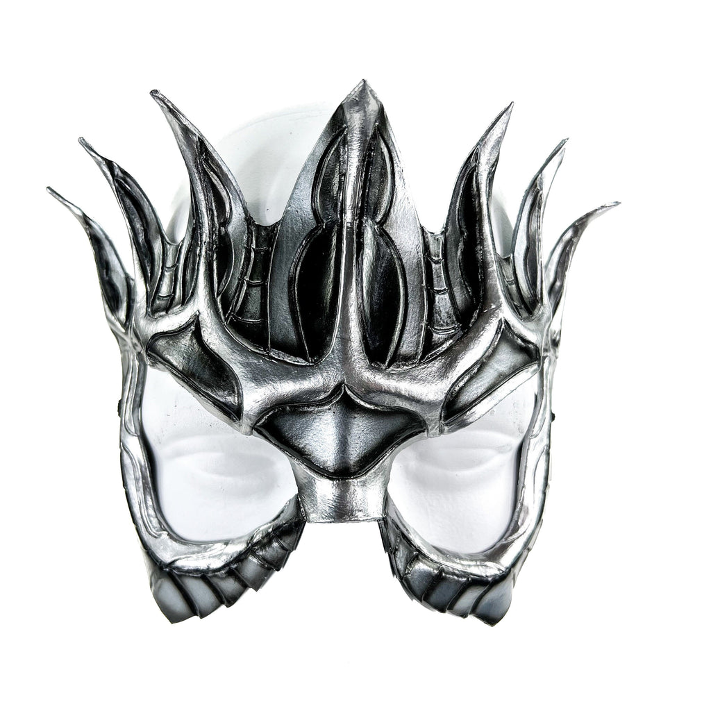 Masquerade Crown Mask of Handmade Genuine Leather in Metallics by Rockwell Masks