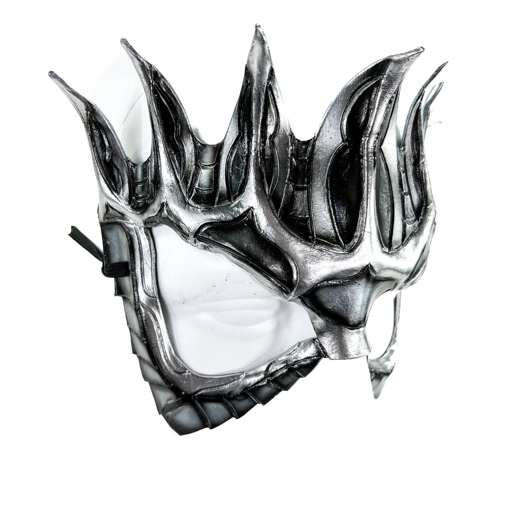 Masquerade Crown Mask of Handmade Genuine Leather in Metallics by Rockwell Masks