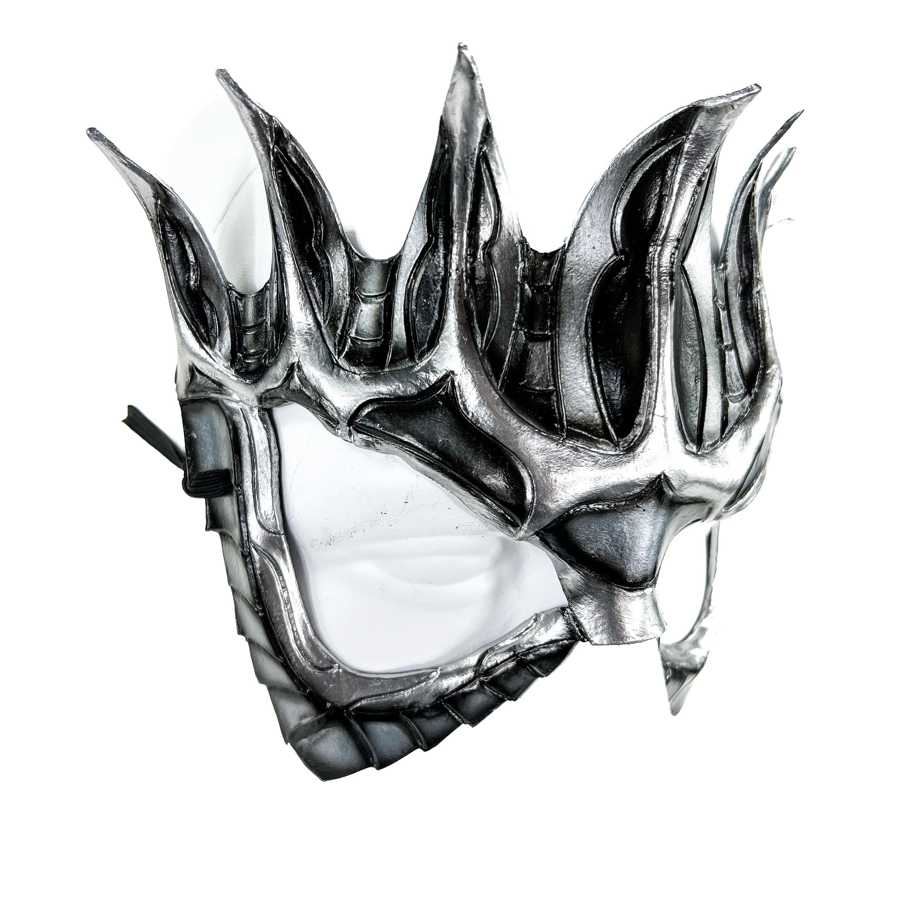 Masquerade Crown Mask of Handmade Genuine Leather in Metallics by Rockwell Masks