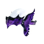 Masquerade Crown of Handmade Genuine Leather in Purple and Black by Rockwell Masks
